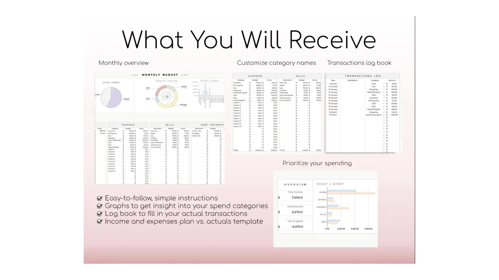 Monthly Budget Planner EvolveNest